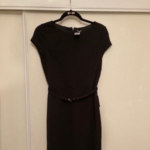 Express black dress belted